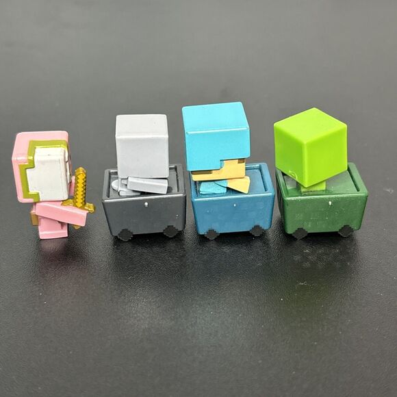 Minecraft Minifigures Lot Mixed Series Lot Of 4 Figures - Picture 3 of 5